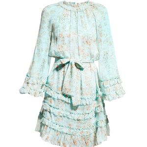 ALESSIA ZAMATTIO Portofino Paisley Ruffle Tiered Mini Dress